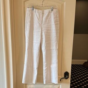 J Crew NWOT White Linen Crop Pants